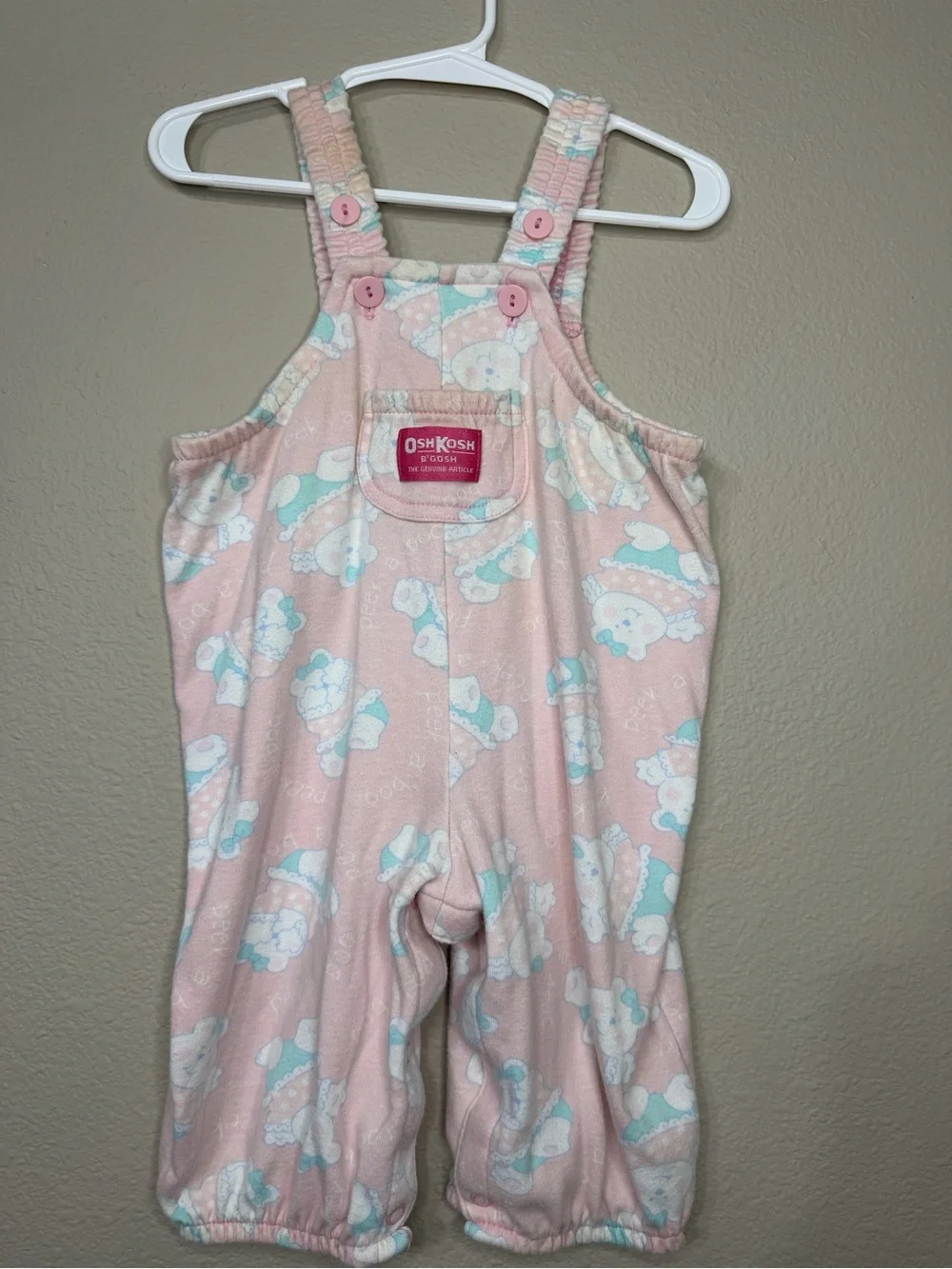OshKosh B'gosh Pink Overalls with Bear Print